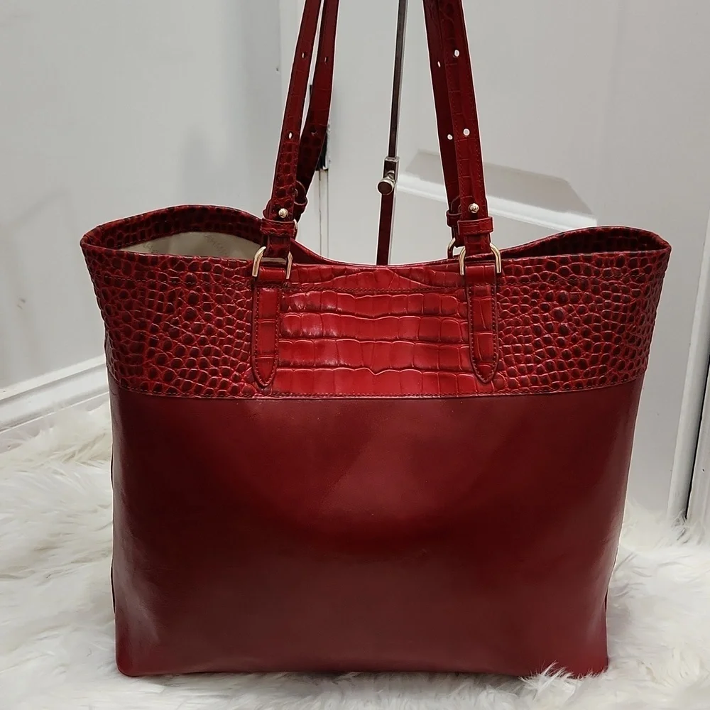 ❤️▪️BRAHMIN▪️ Tansey Chili Laurence Tote - Genuine Leather Wallet Set Bundle